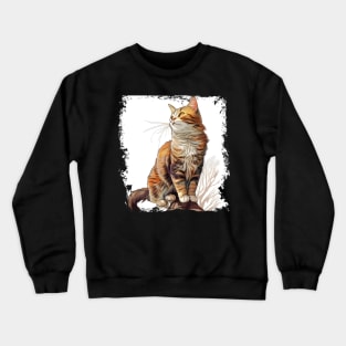 Colorful cat, pop art style art - Lady Cat Crewneck Sweatshirt